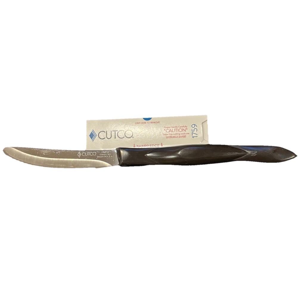 CUTCO 1759 JF Black Serrated Table Knife 3 1/4" Freshly Factory Sharpened